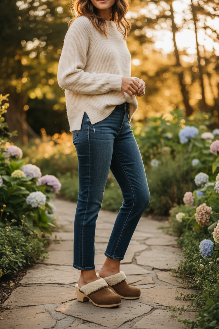 Crocs Dual Comfort Faux Fur Lined Platform Clogs Women’s Size 6